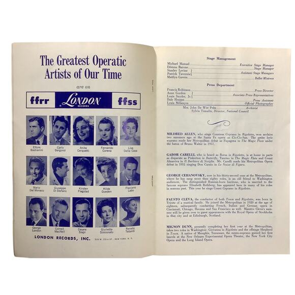 Rigoletto Playbill Apr 27 1959, Loew's Theater, Broadway NYC, Metropolitan Opera - Picture 5 of 7